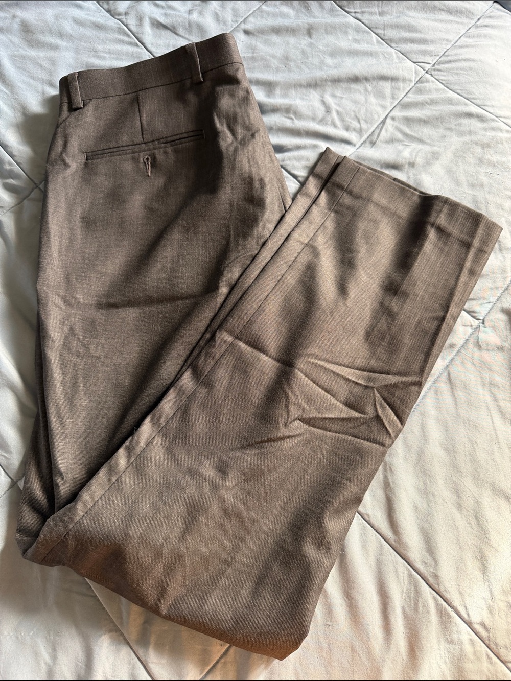 Men's Grey Dress Pants - Classic Straight Fit